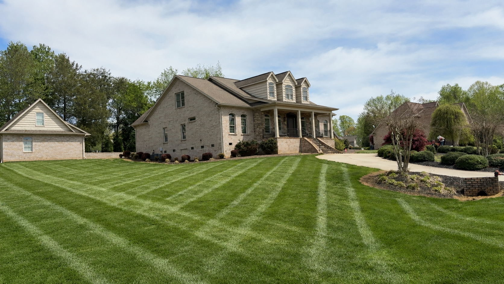 Beautifully landscaped front yard